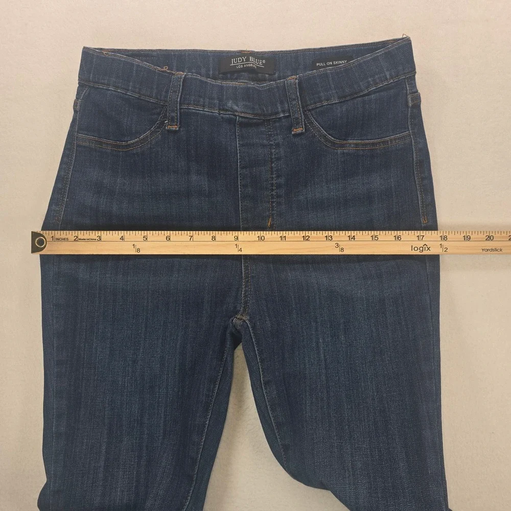 Judy Blue Pull On Skinny Jeans Womens 9/29 Dark Wash High Rise Denim Leggings